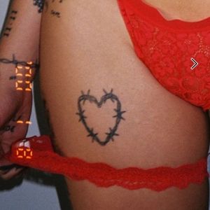 One and done red lace garter